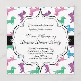 Es regnet Dackeln Einladung