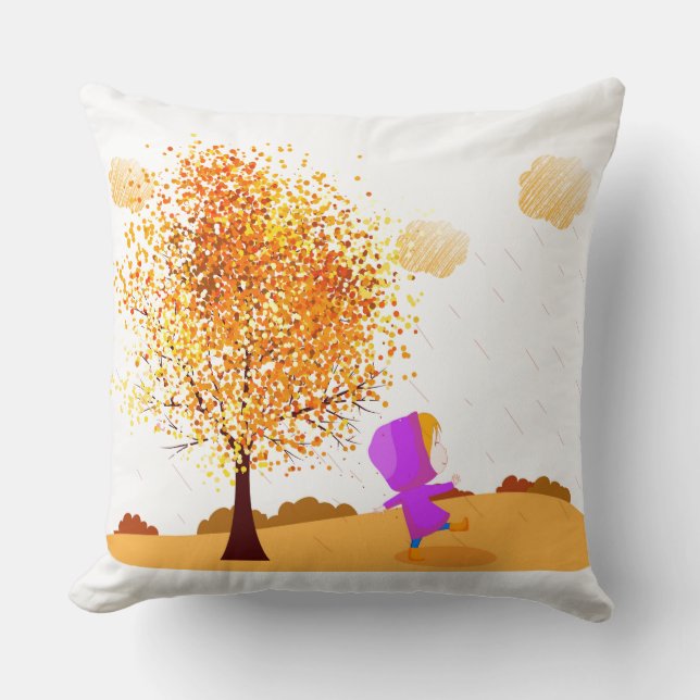 Es regnet draußen Kissen (Vorderseite)