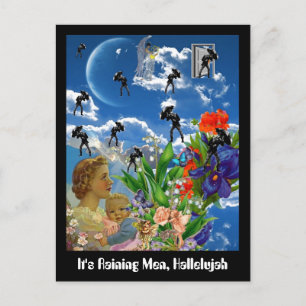 Es regnet Männer, Halleluja Postkarte