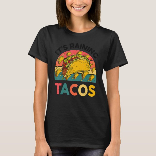 Es regnet Tacos Kinder Kleinkind mexikanisches Ess T-Shirt (Vorderseite)