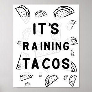 Es regnet Tacos Poster