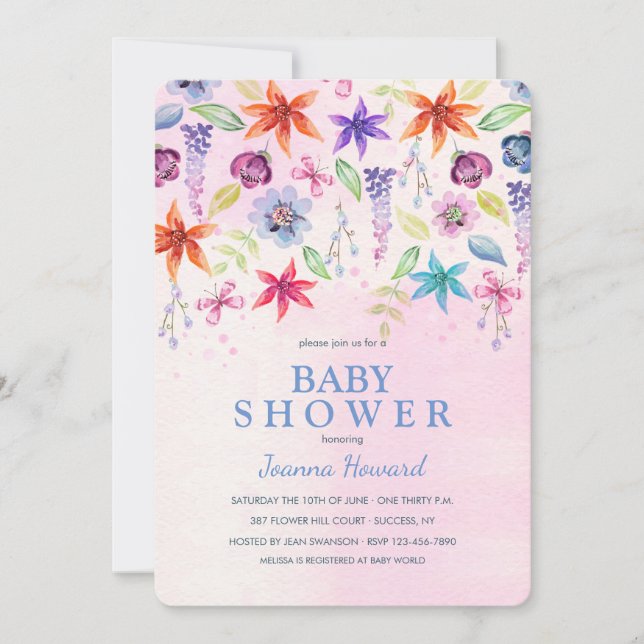 Es regt die Blume an Einladung (Vorderseite)