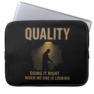 Es richtig machen - Motivation für Qualitätsingeni Laptopschutzhülle