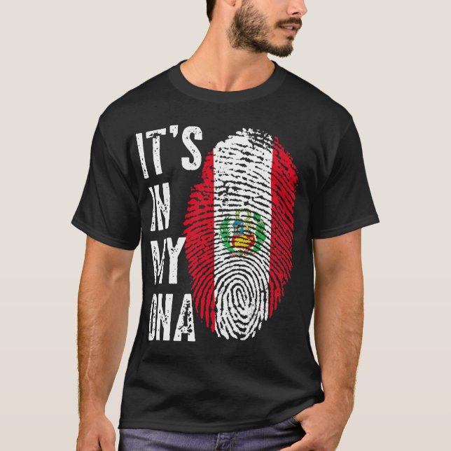 Es_s in meiner DNA stolz peruanischen amerikanisch T-Shirt (Vorderseite)