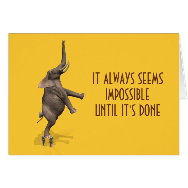 Es scheint immer unmöglich, bis es fertig ist (Vorderseite (Horizontal))