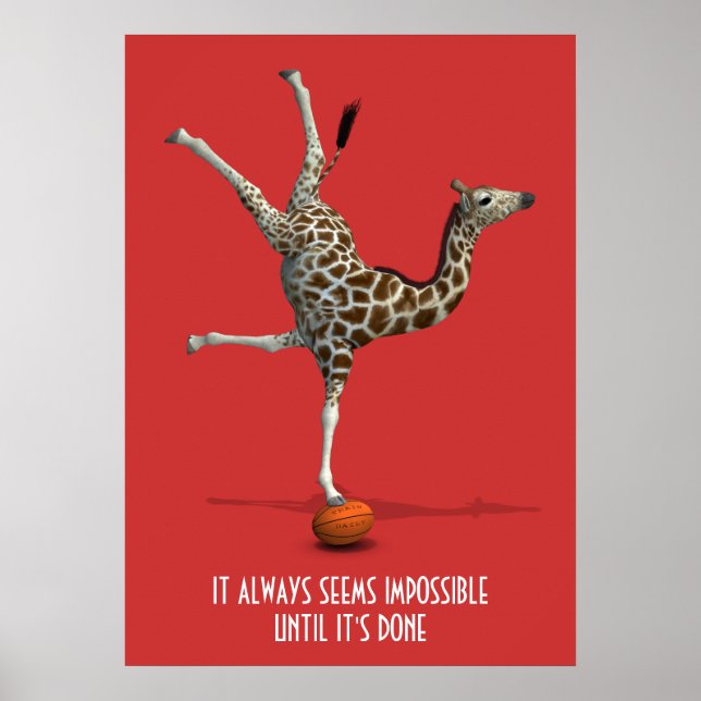 Es scheint immer unmöglich, bis es fertig Slogan i Poster (Vorne)