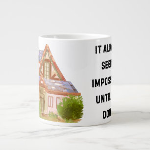 'Es scheint immer unmöglich, bis es geschafft ist' Jumbo-Tasse