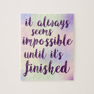 Es scheint immer unmöglich puzzle