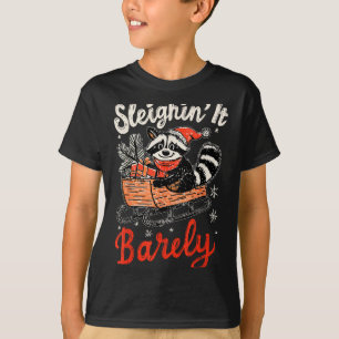 Es schleppt es kaum lustiger Waschbär Weihnachten T-Shirt