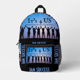 ES SIND 4 US BEDRUCKTER RUCKSACK