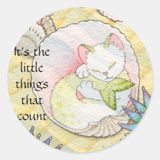 Es sind die kleinen Dinge, die zählen Runder Aufkleber