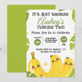Es sind einfach Bananen jeden Alters Geburtstagspa Einladung