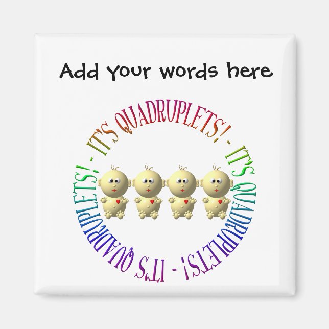 Es sind Vierlinge! Magnet (Vorne)