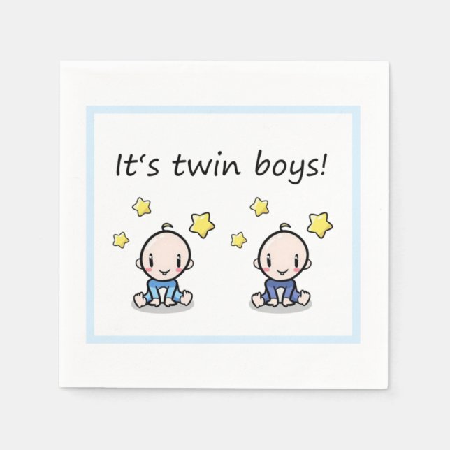 Es sind zwei Jungen, Dekoration, Zwillingsdusche Serviette (Vorderseite)