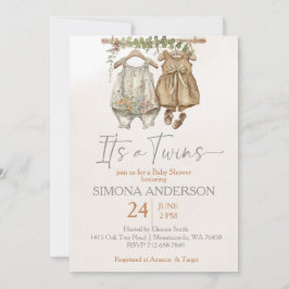 Es sind Zwillinge mit schwindelerregender Kleidung Einladung