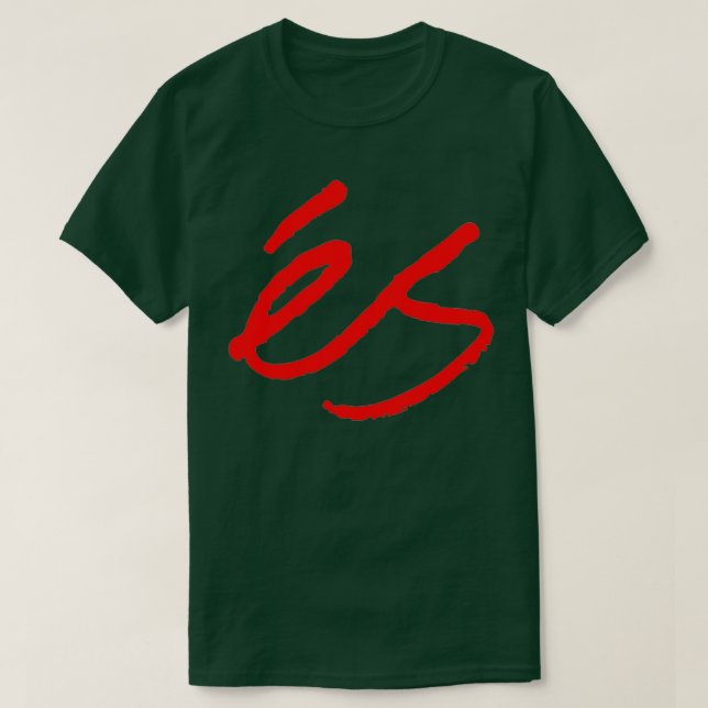 ES Skateboarding in RedTShirt T-Shirt (Design vorne)
