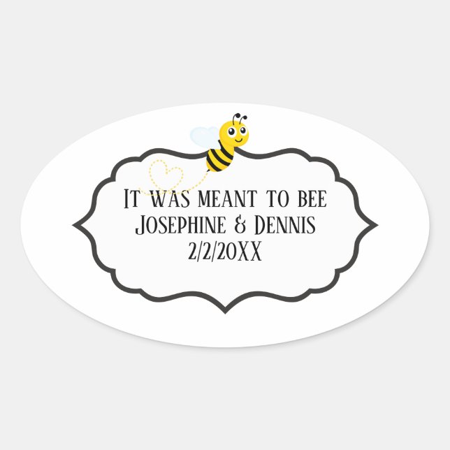 Es sollte Gastgeschenk Hochzeit Brautparty sein Ovaler Aufkleber (Vorderseite)