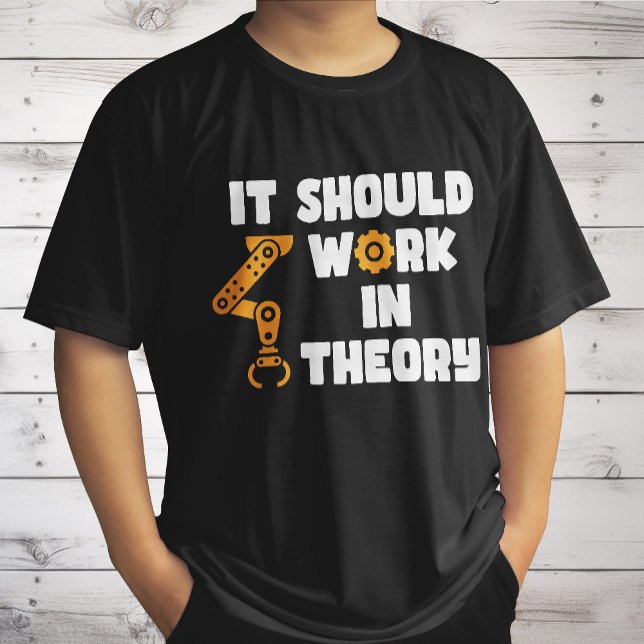 Es sollte im theoretischen, lustigen Roboter-Arm-S T-Shirt (Von Creator hochgeladen)