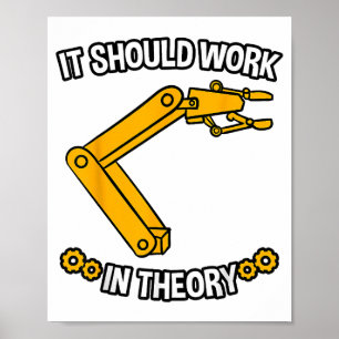 Es sollte in der Theoretiker-Hemd-Robotik-Ingenieu Poster