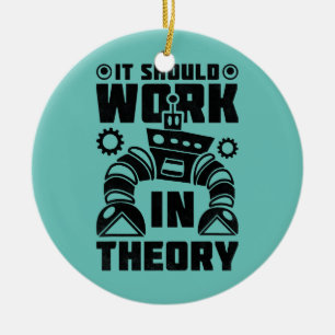 Es sollte in der Theoretikrobotik funktionieren Keramik Ornament
