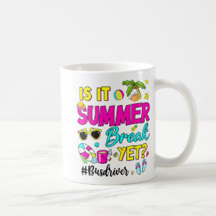Es Sommer Pause noch Busfahrer letzten Schultag Kaffeetasse