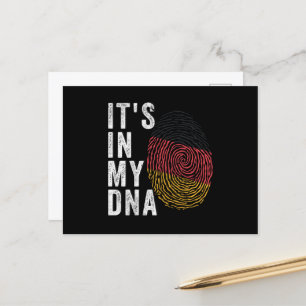 Es steckt in meiner DNA - Deutschlandflagge Postkarte