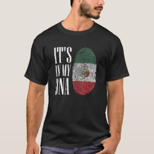Es Steckt In Meiner Dna Mexikanische Flagge Finger T-Shirt