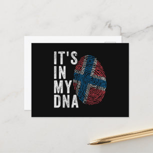 Es steckt in meiner DNA - Norwegen-Flagge Postkarte