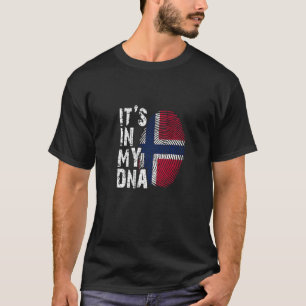 Es Steckt In Meiner Dna Norwegen Norwegische Flagg T-Shirt