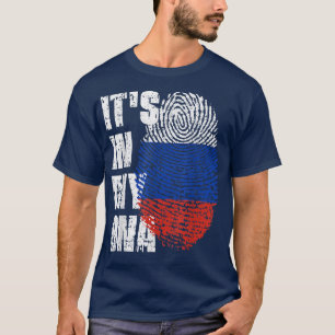 ES STEHT IN MEINER DNA Russland-Flagge Russisch  T-Shirt
