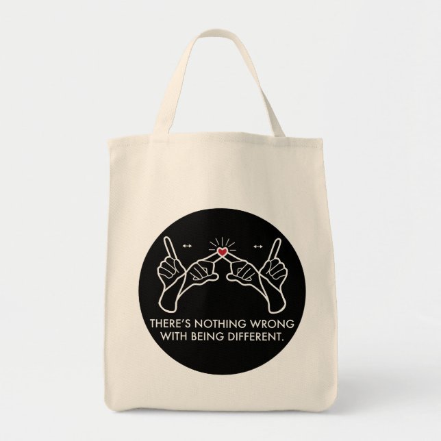Es stimmt nichts damit, anders zu sein tragetasche (Vorne)