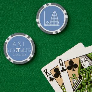 Es summiert sich in Periwinkle Pokerchips