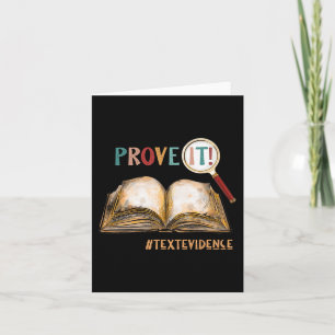 Es Text Evidence Funny Test Day Geschenke für Lehr Karte