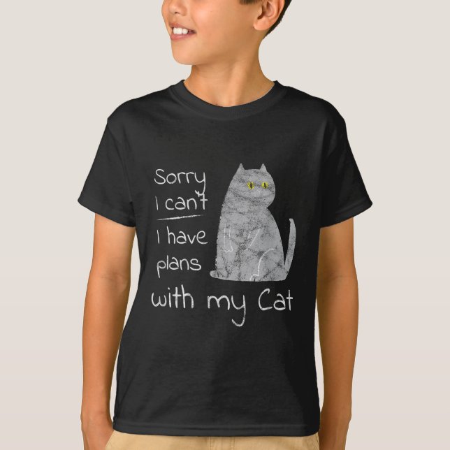 Es tut mir leid, dass ich mit meiner Katze keine P T-Shirt (Vorderseite)