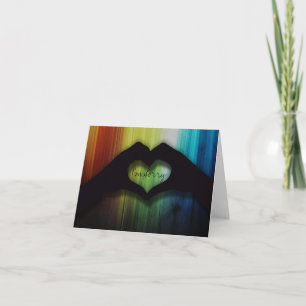 Es tut mir leid, dass ich mit Regenbogen-Leichtem Karte