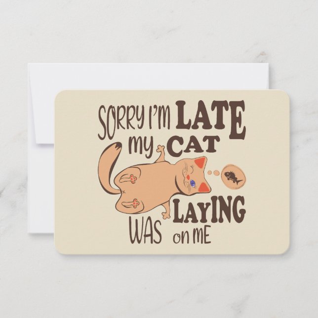 Es tut mir leid, dass ich zu spät dran bin dankeskarte (Vorderseite)