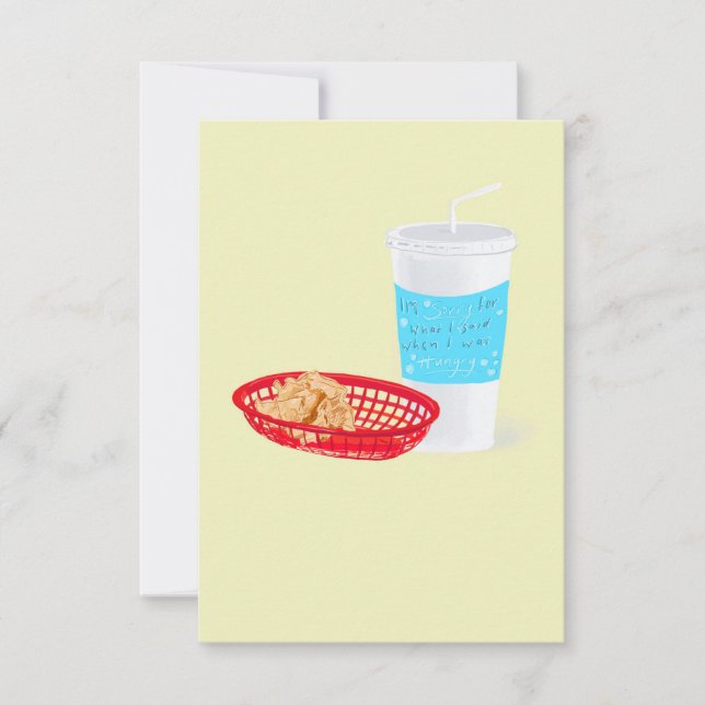 Es tut mir leid für das, was ich gesagt habe, als  dankeskarte (Vorderseite)