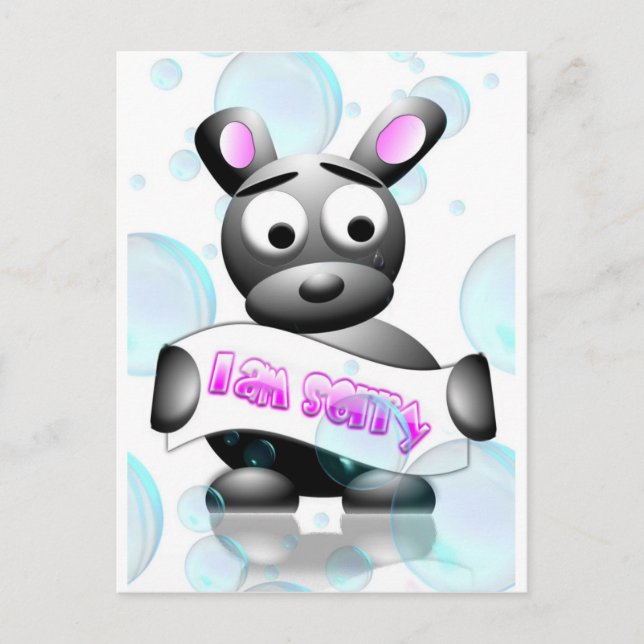 Es tut mir leid postkarte (Vorderseite)