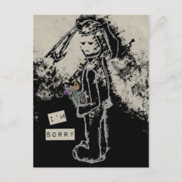 Es tut mir leid sinibunny postkarte
