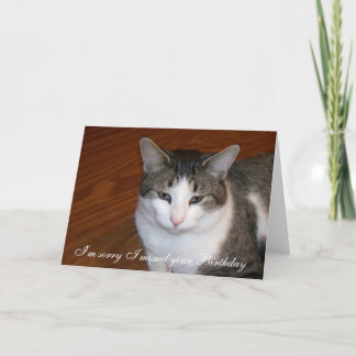 Es tut mir leid verfehlte ich Ihren Geburtstag Karte