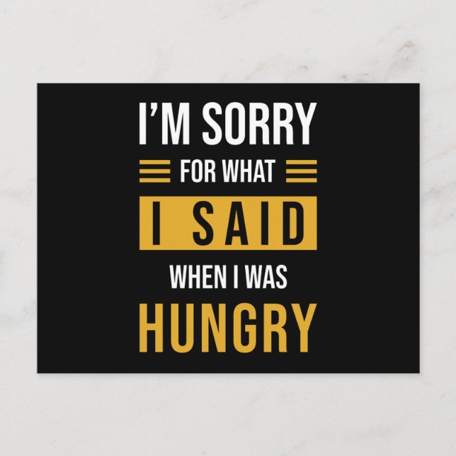 Es tut mir leid, was ich gesagt habe, als ich hung postkarte (Vorderseite)