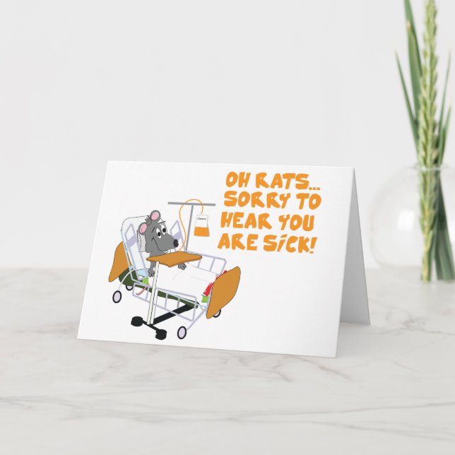 Es tut mir leid zu hören, dass du krank bist karte (Vorderseite)