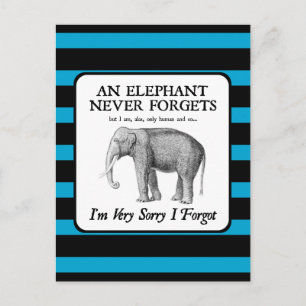 Es tut mir sehr leid, dass ich vergessen habe postkarte