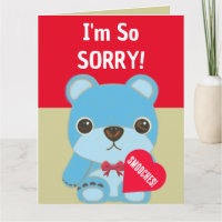 Es tut mir so leid Süßer Teddybär Herz Entschuldig