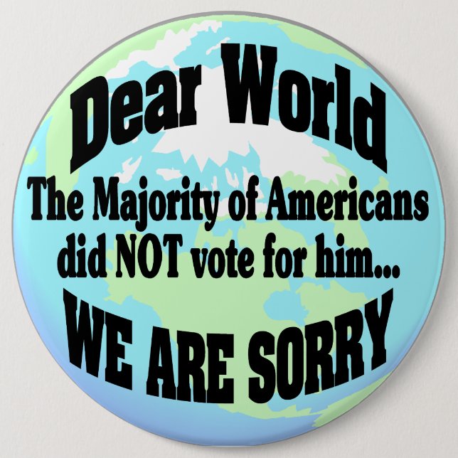 es tut uns leid button (Vorderseite)