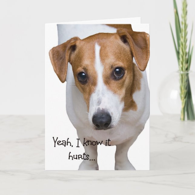 Es tut weh karte (Vorderseite)