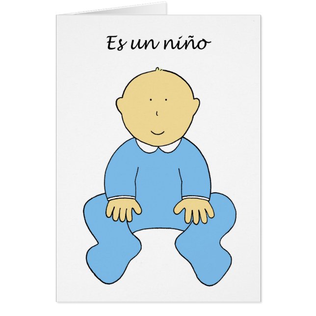 Es un niño, es ist ein Baby Boy, auf Spanisch. (Vorne)