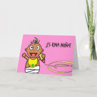 Es una Niña! Glückwünsche auf dem Baby, spanisch