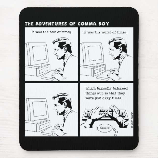 "Es war das Beste der Zeiten" mousepad (Vorne)