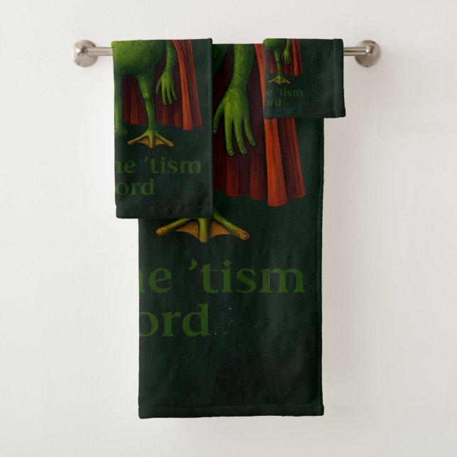 Es war das 'Tismus M'Lord Frosch Meme Autismus-Bew Badhandtuch Set (Insitu)